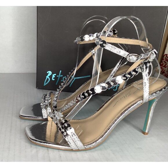 Blue By Betsey Johnson Asher Women's 8.5 silver heels - Picture 5 of 8